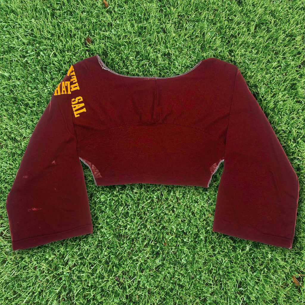Maroon Reversible Crop Top
