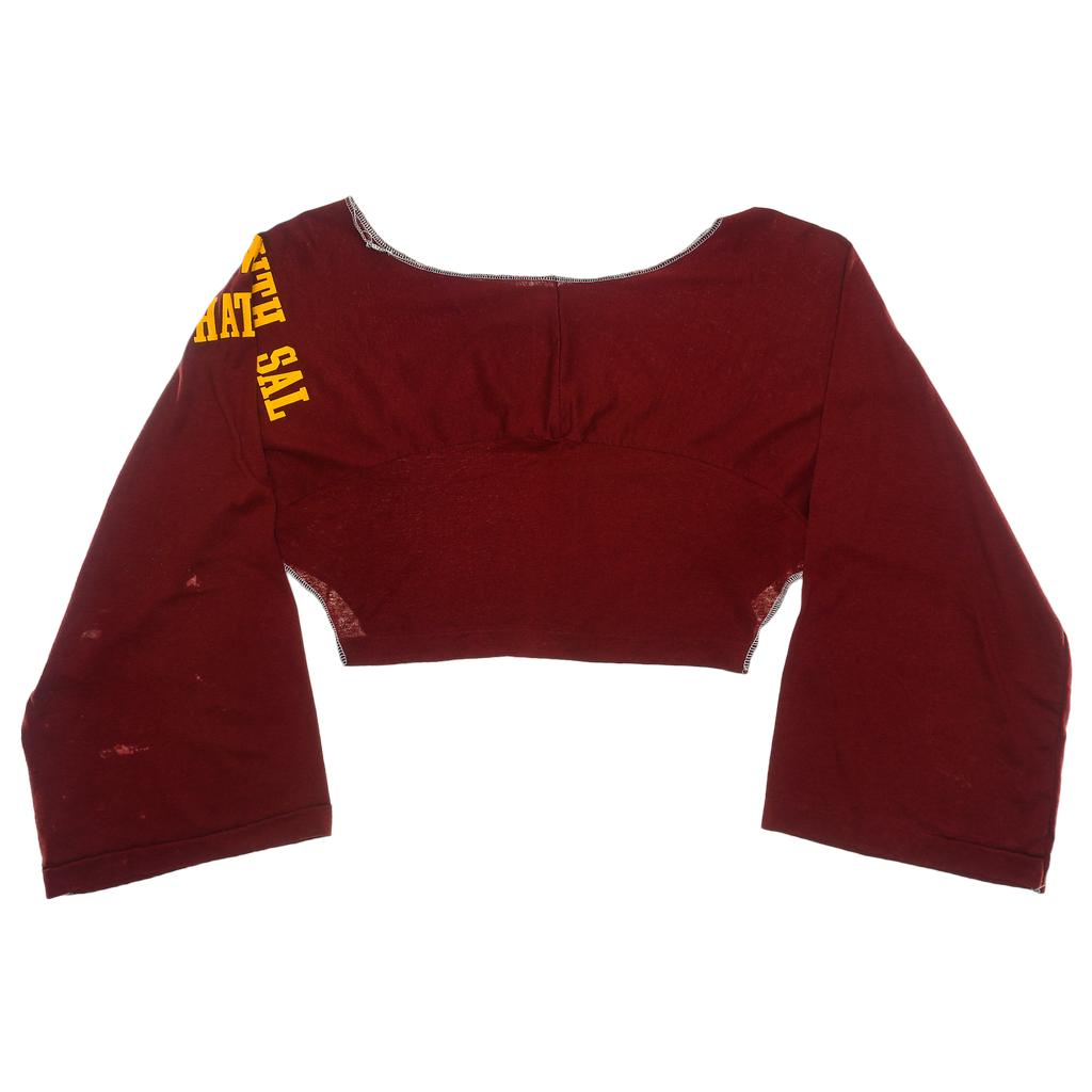 Maroon Reversible Crop Top