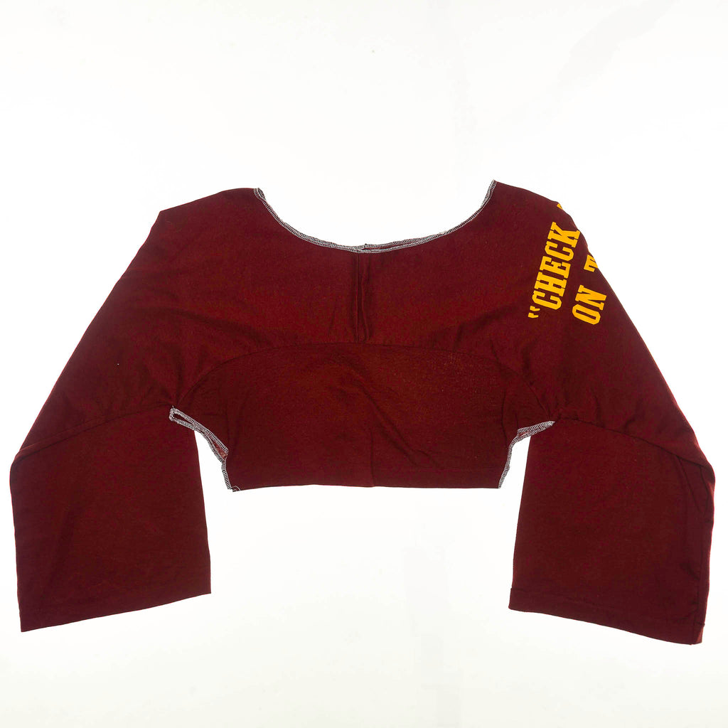 Maroon Reversible Crop Top