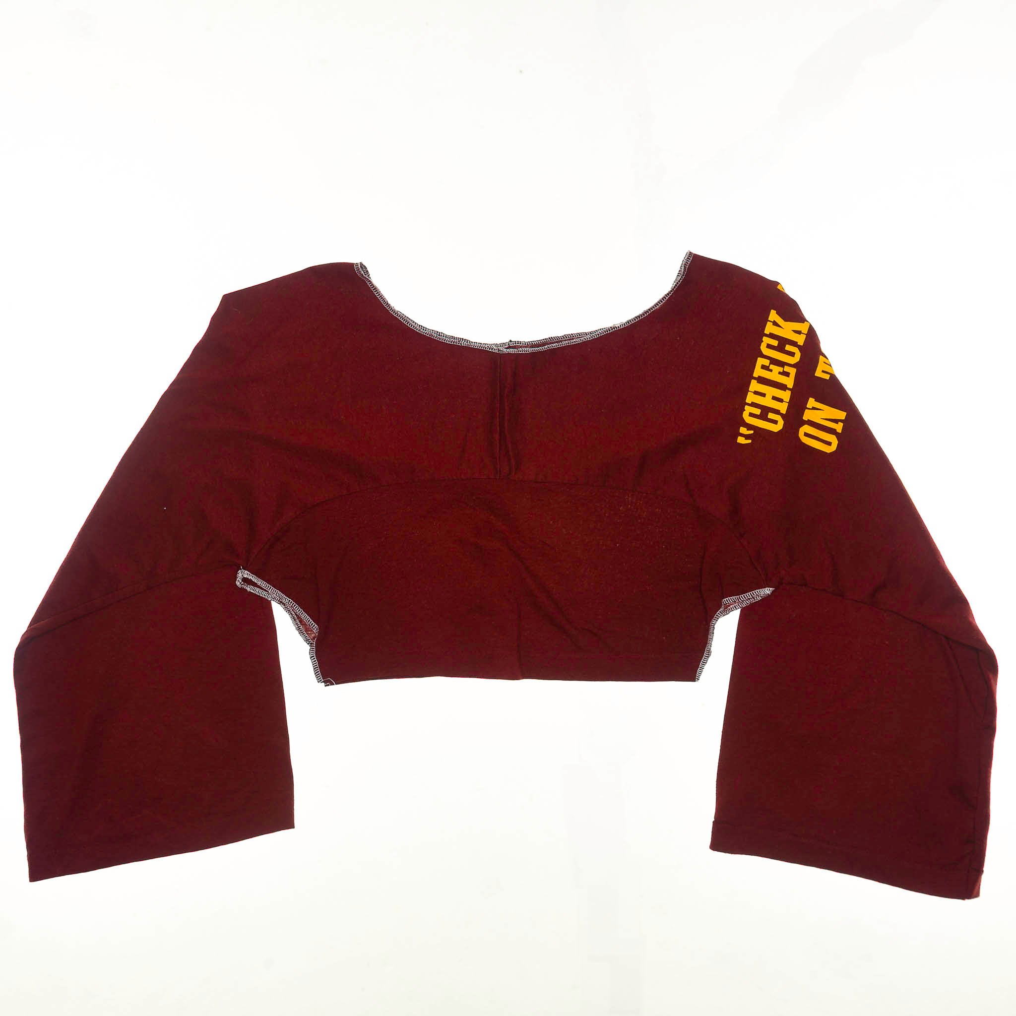 Maroon Reversible Crop Top