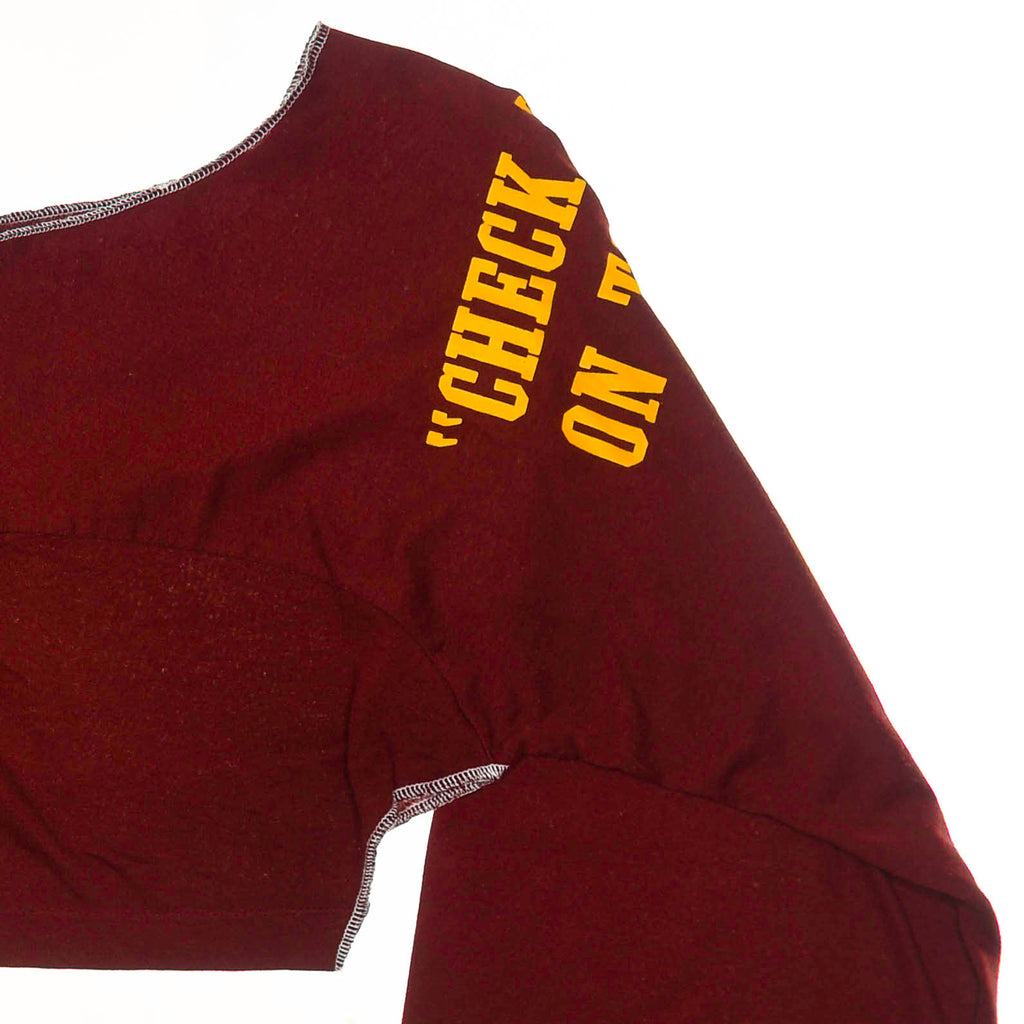 Maroon Reversible Crop Top