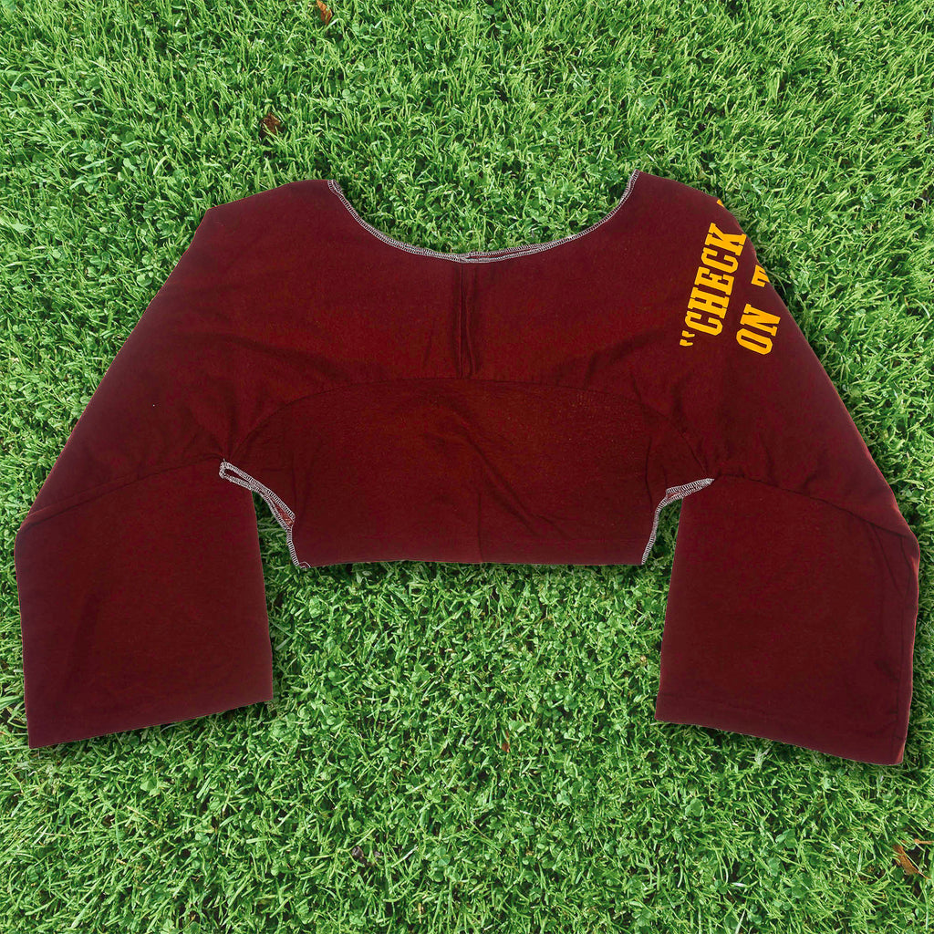 Maroon Reversible Crop Top