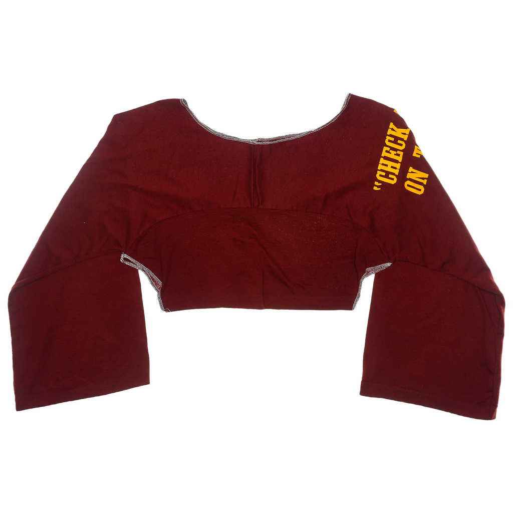 Maroon Reversible Crop Top