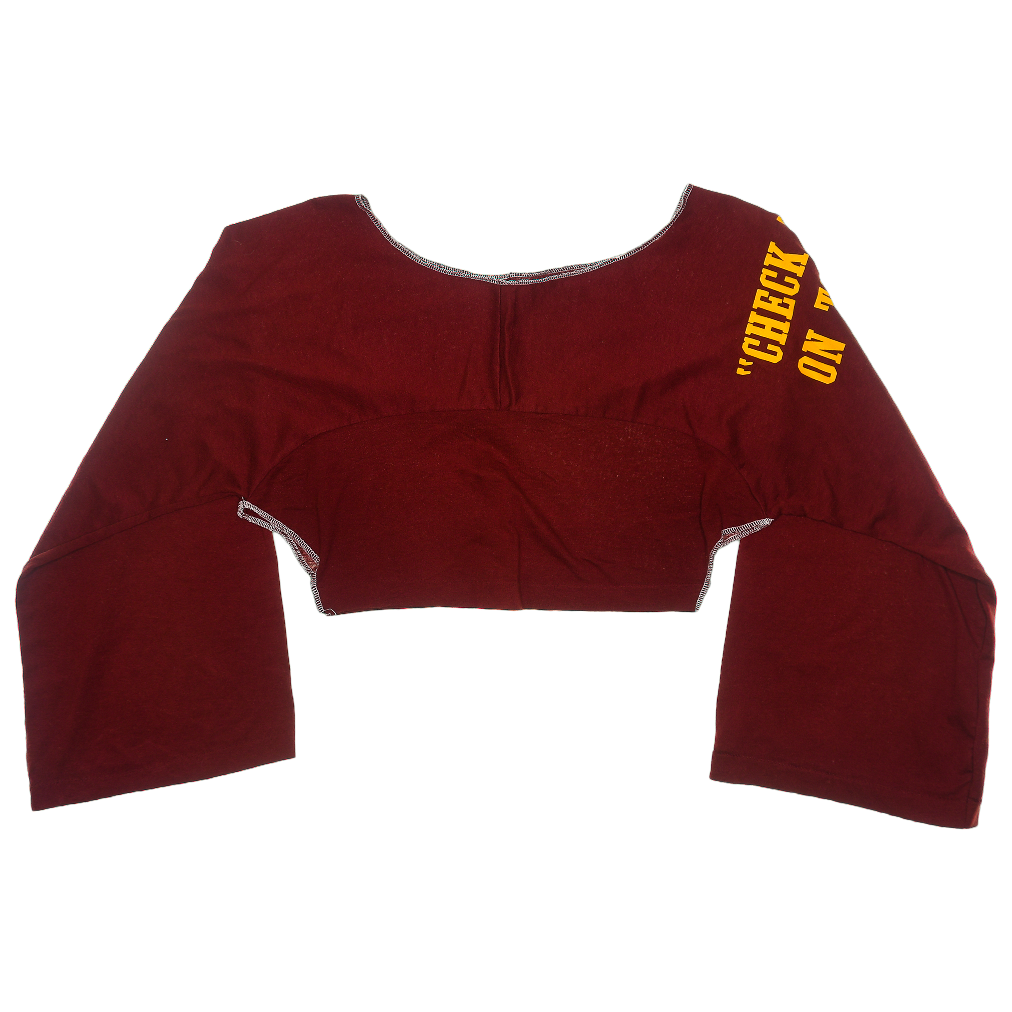 Maroon Reversible Crop Top