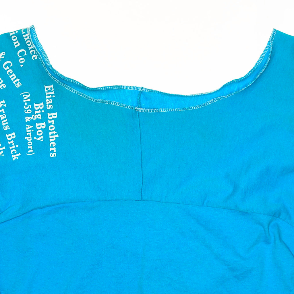Rainbow Run Blue Reversible Crop Top