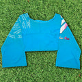Rainbow Run Blue Reversible Crop Top