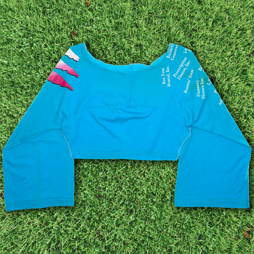 Rainbow Run Blue Reversible Crop Top