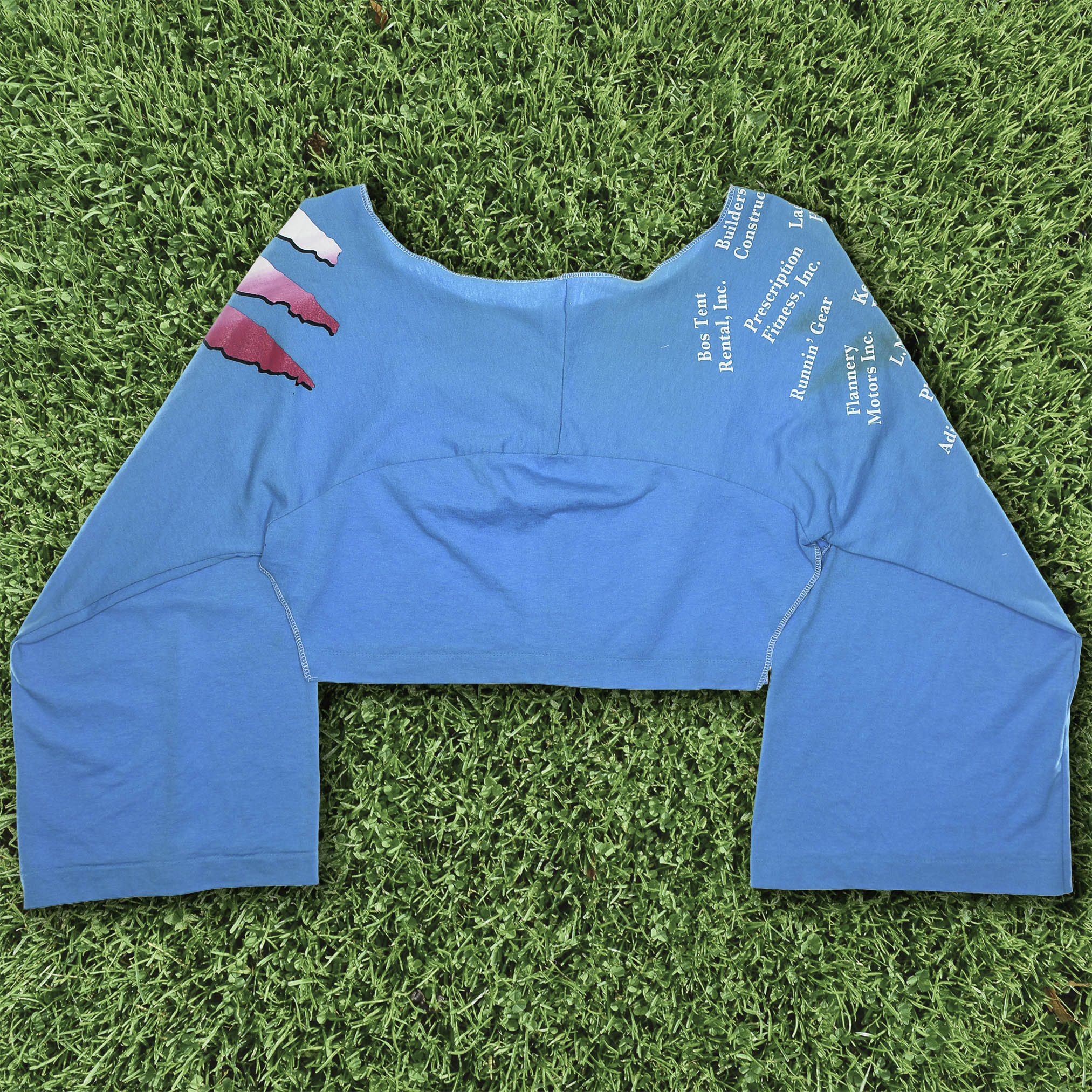 Rainbow Run Blue Reversible Crop Top