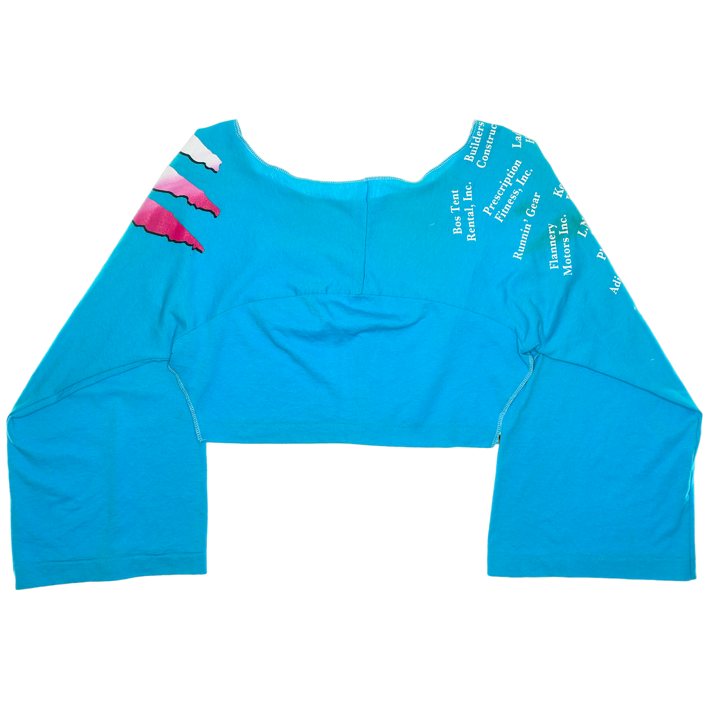 Rainbow Run Blue Reversible Crop Top