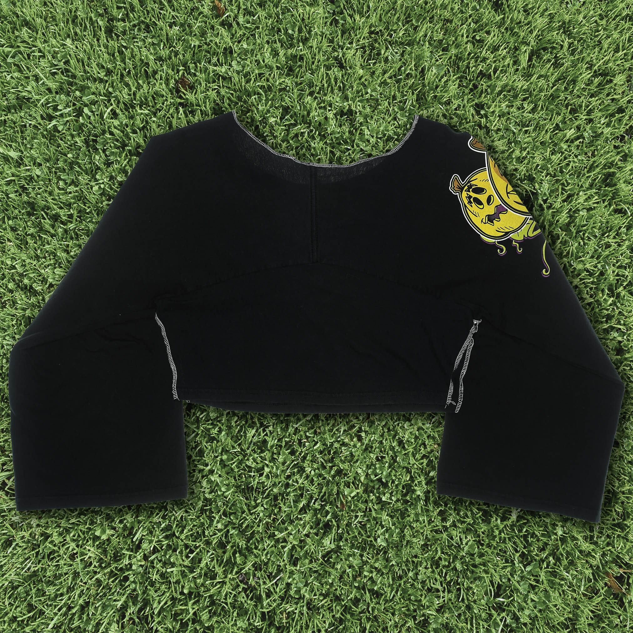 Black Jack-O-Lantern Reversible Crop Top