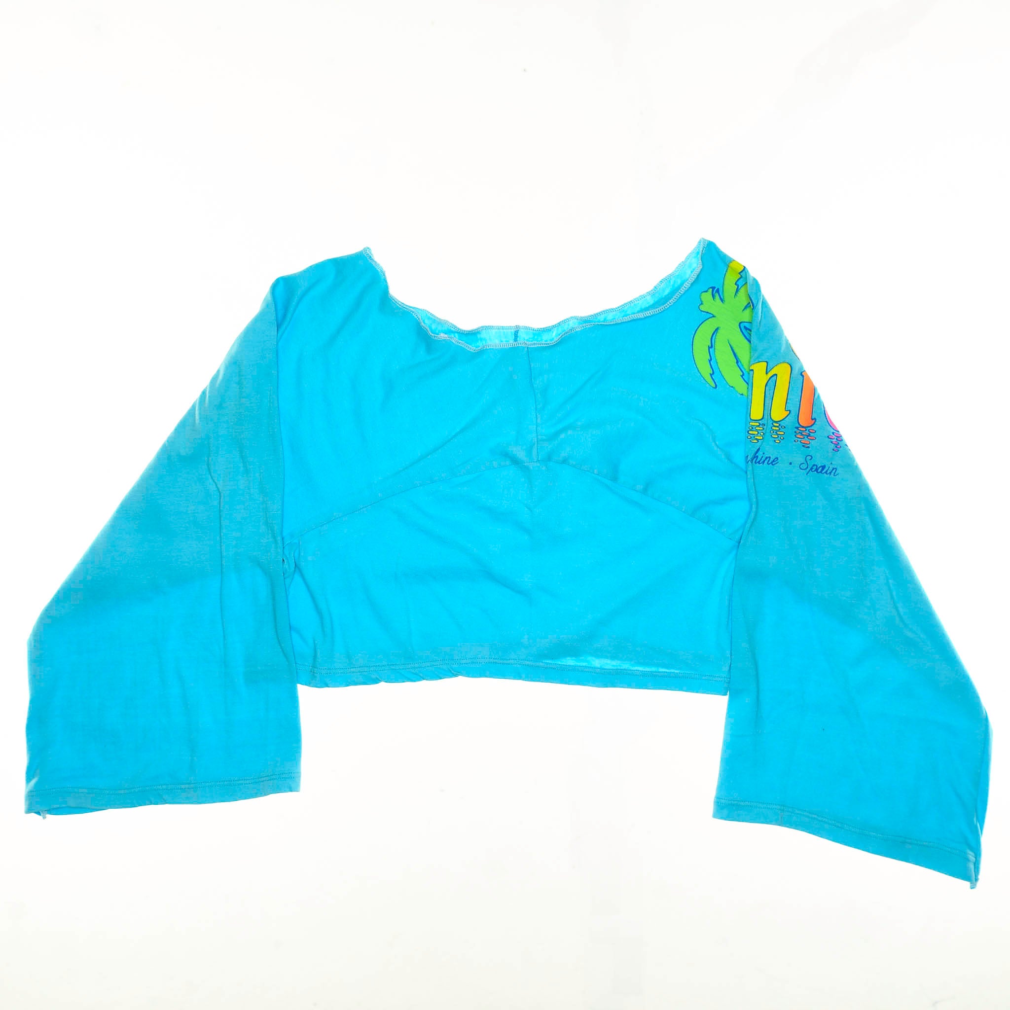 Blue Reversible Crop Top