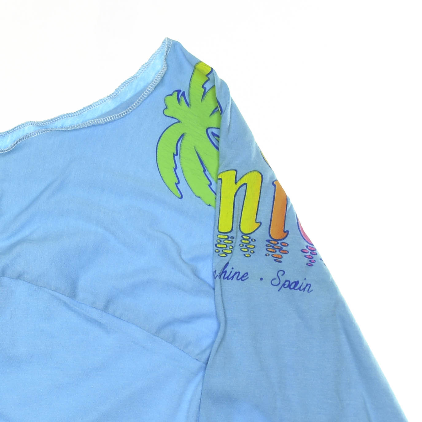 Blue Reversible Crop Top