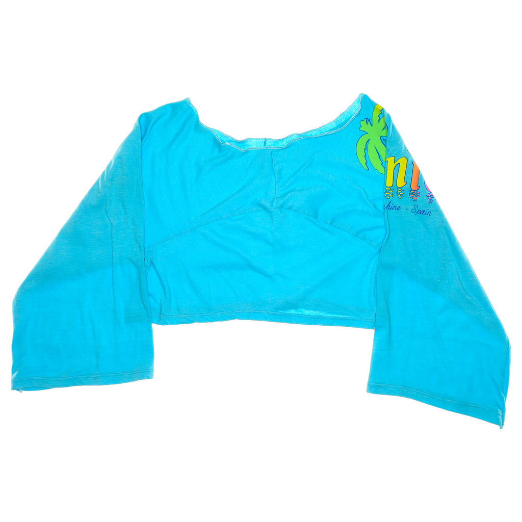 Blue Reversible Crop Top