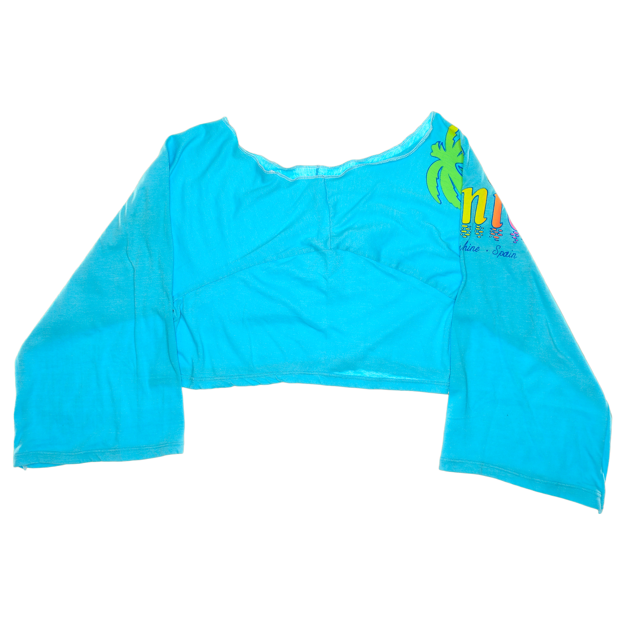 Blue Reversible Crop Top