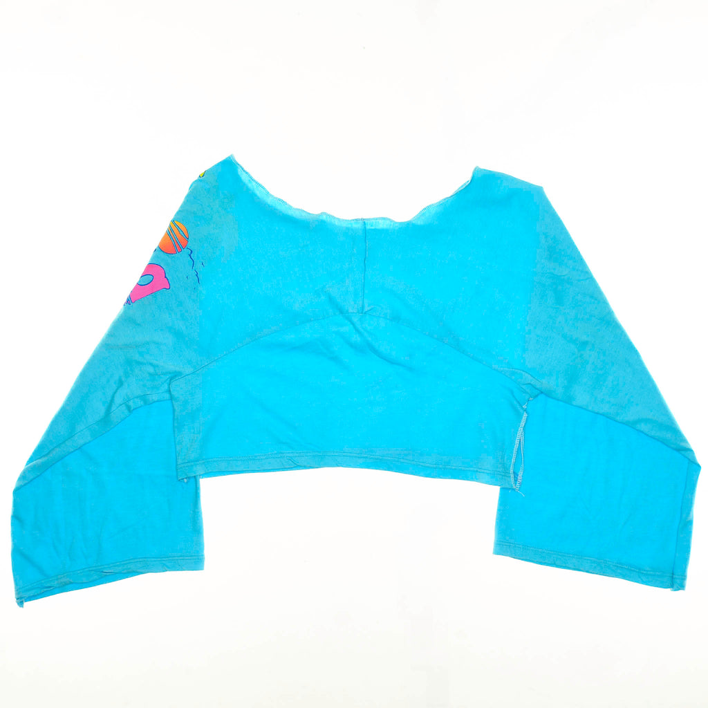 Blue Reversible Crop Top