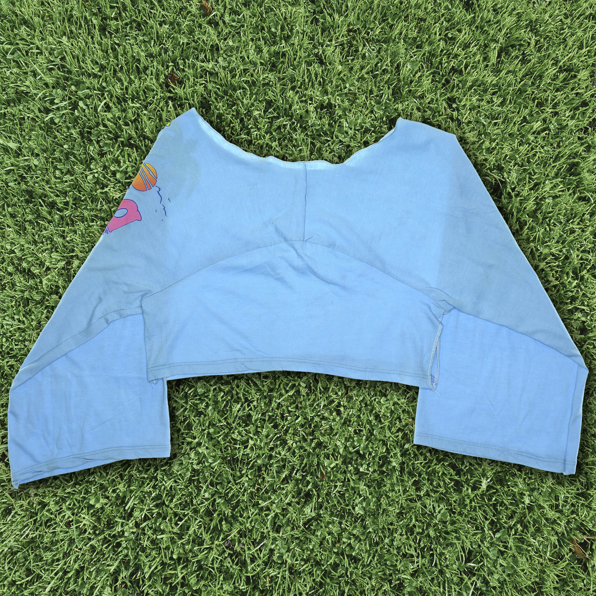 Blue Reversible Crop Top