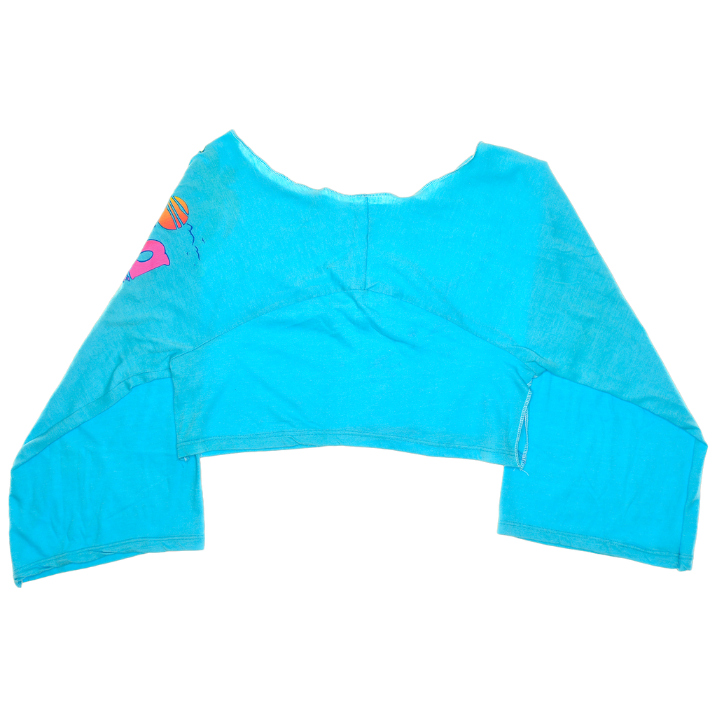 Blue Reversible Crop Top