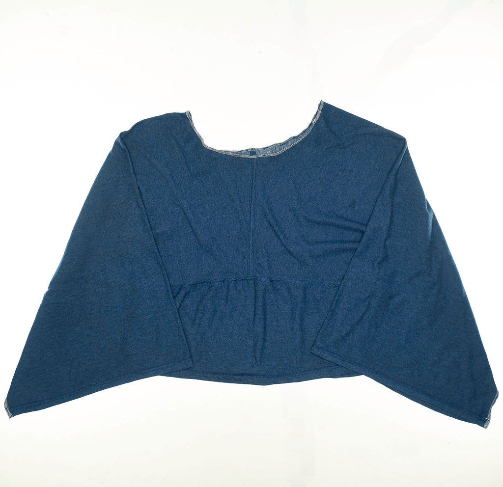 Heather Navy Reversible Crop Top