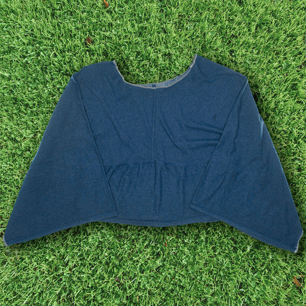 Heather Navy Reversible Crop Top