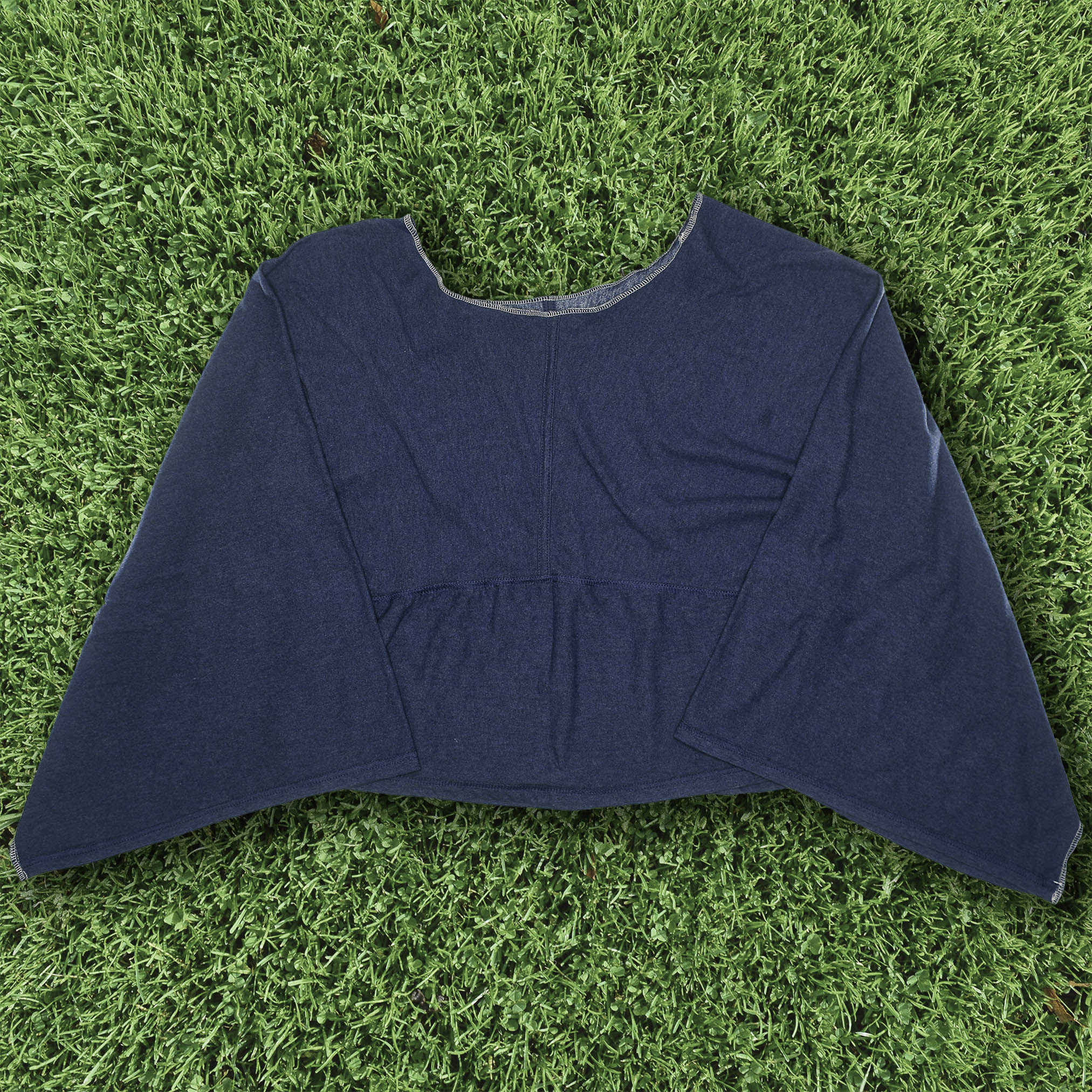 Heather Navy Reversible Crop Top