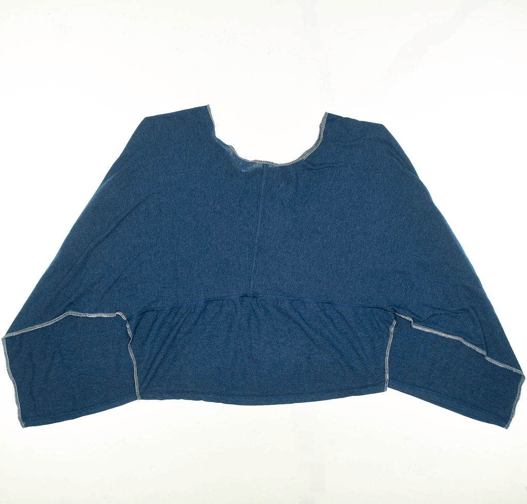 Heather Navy Reversible Crop Top