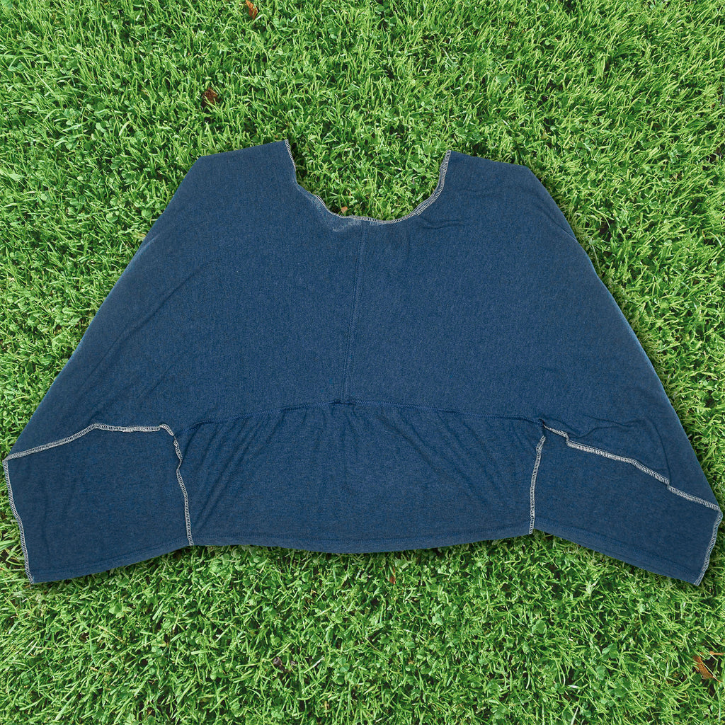 Heather Navy Reversible Crop Top