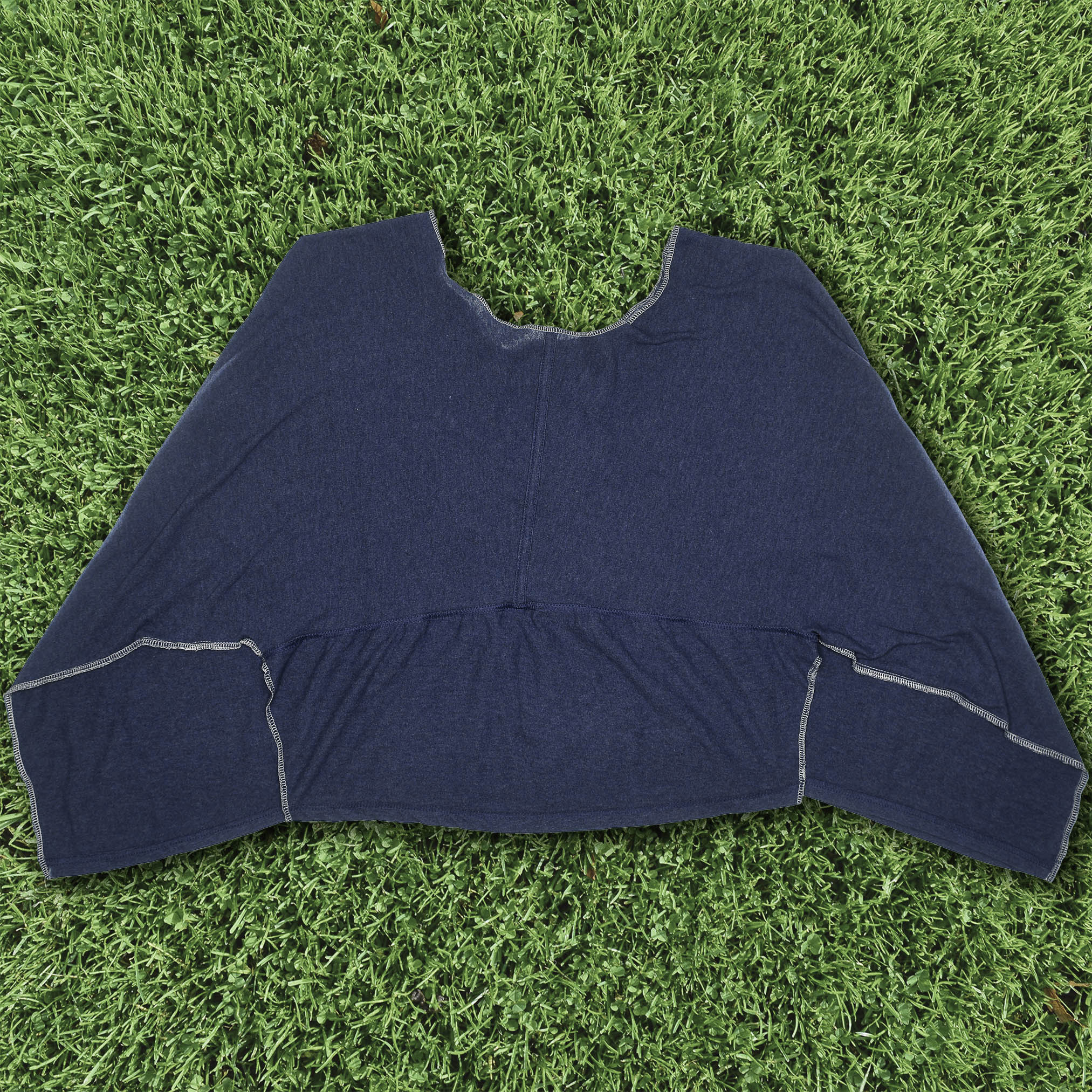 Heather Navy Reversible Crop Top