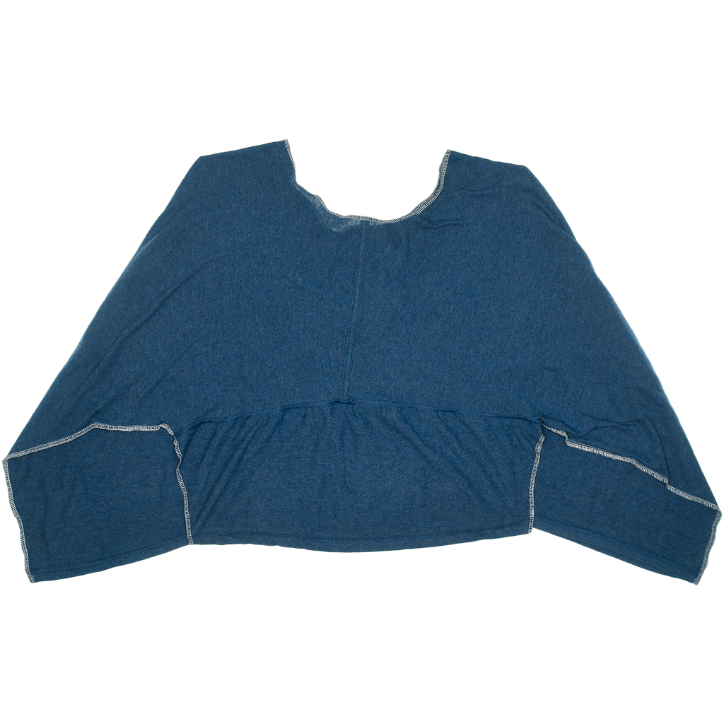 Heather Navy Reversible Crop Top