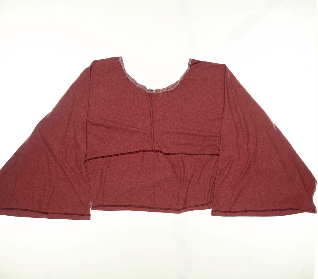 Heather Red Reversible Crop Top