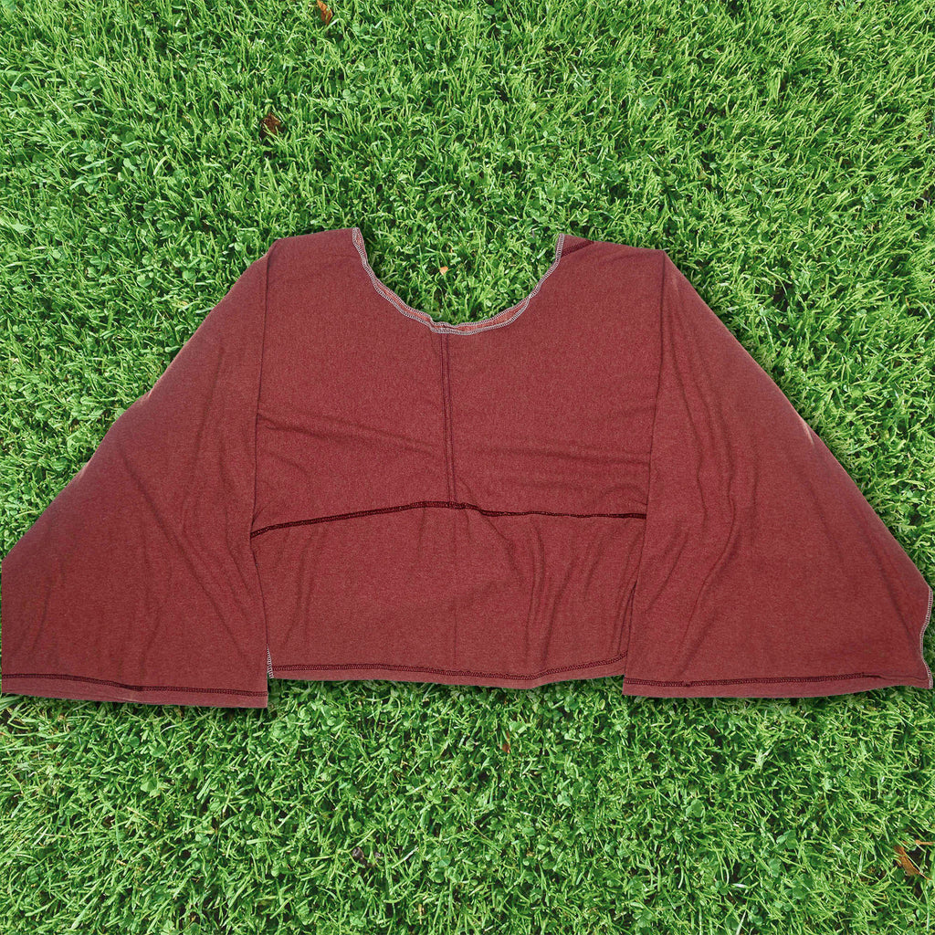 Heather Red Reversible Crop Top
