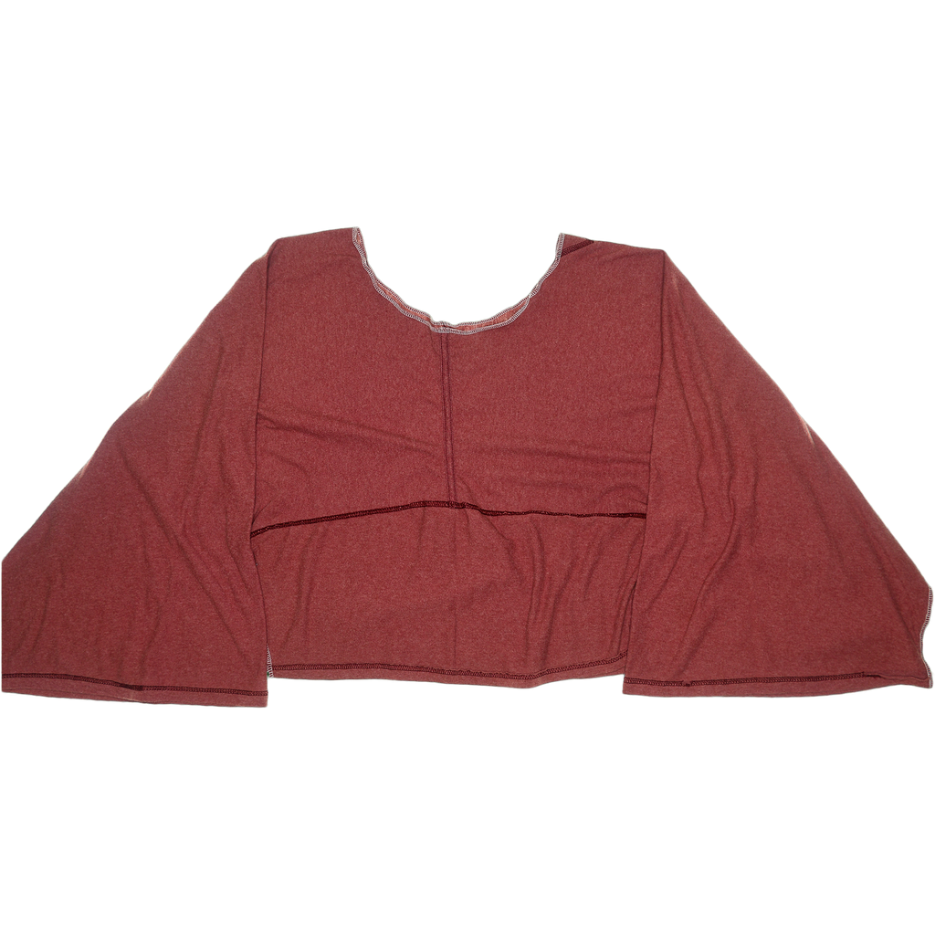 Heather Red Reversible Crop Top