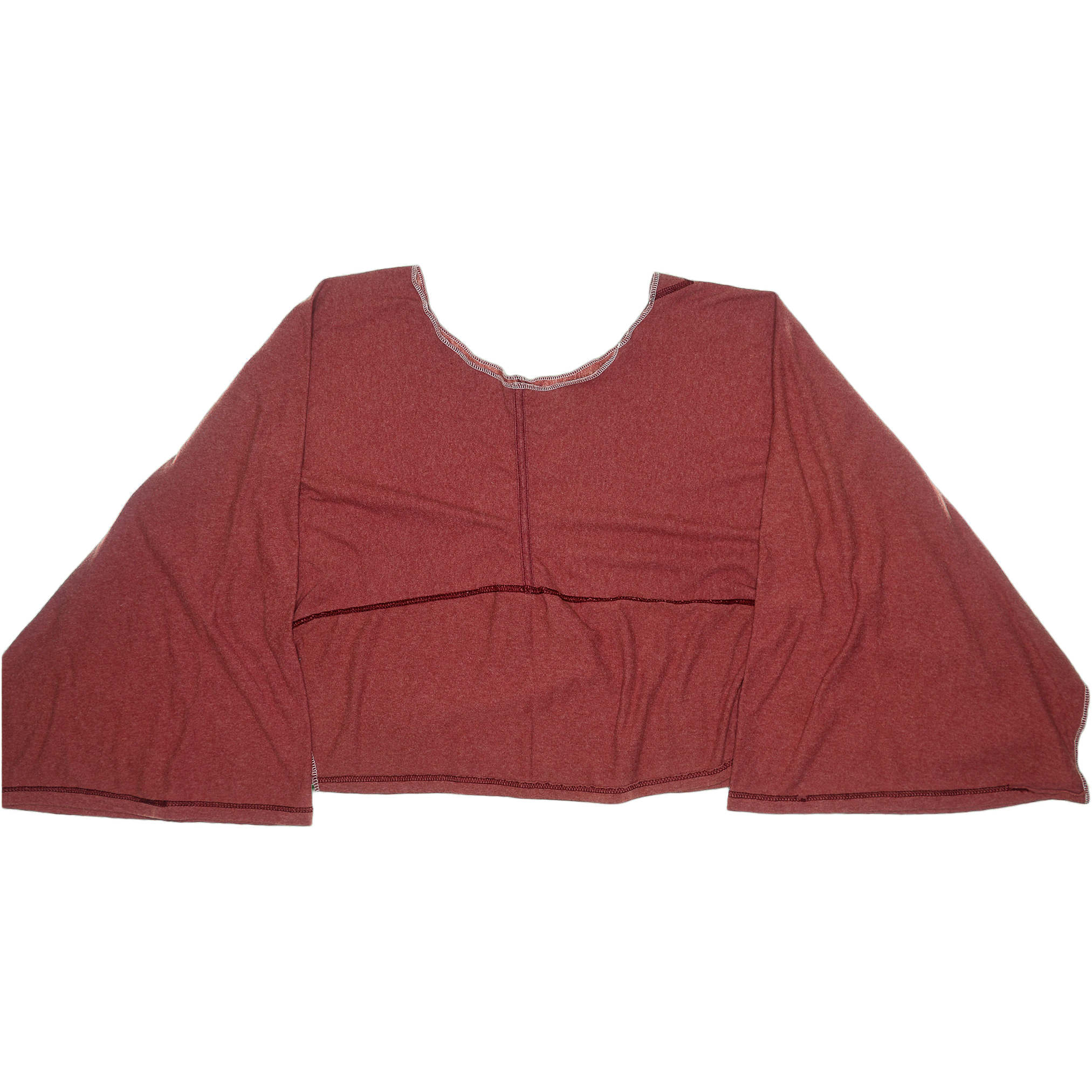 Heather Red Reversible Crop Top