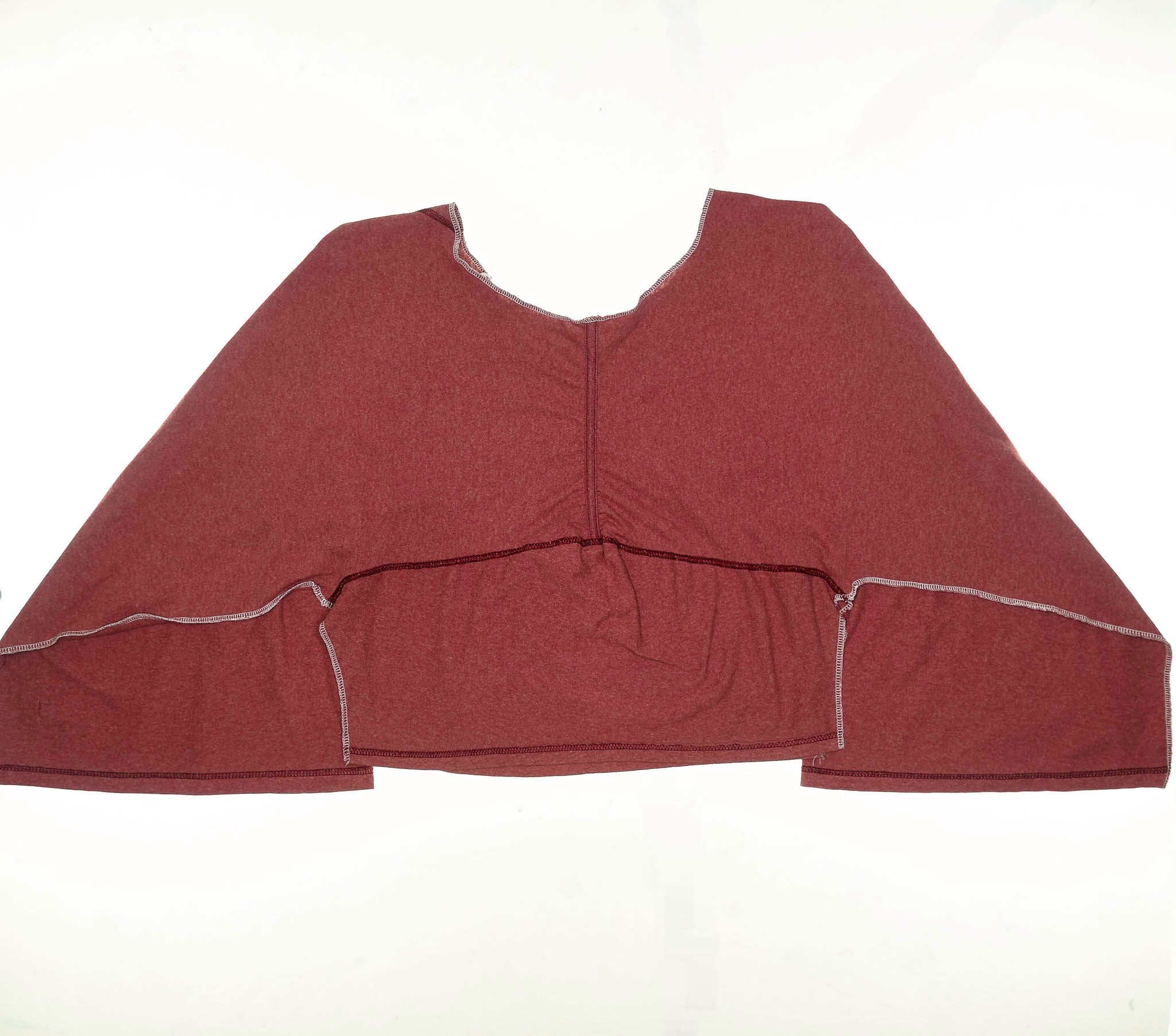 Heather Red Reversible Crop Top