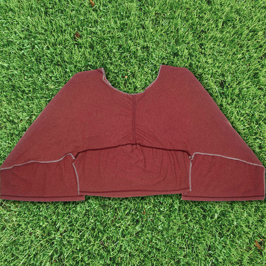 Heather Red Reversible Crop Top