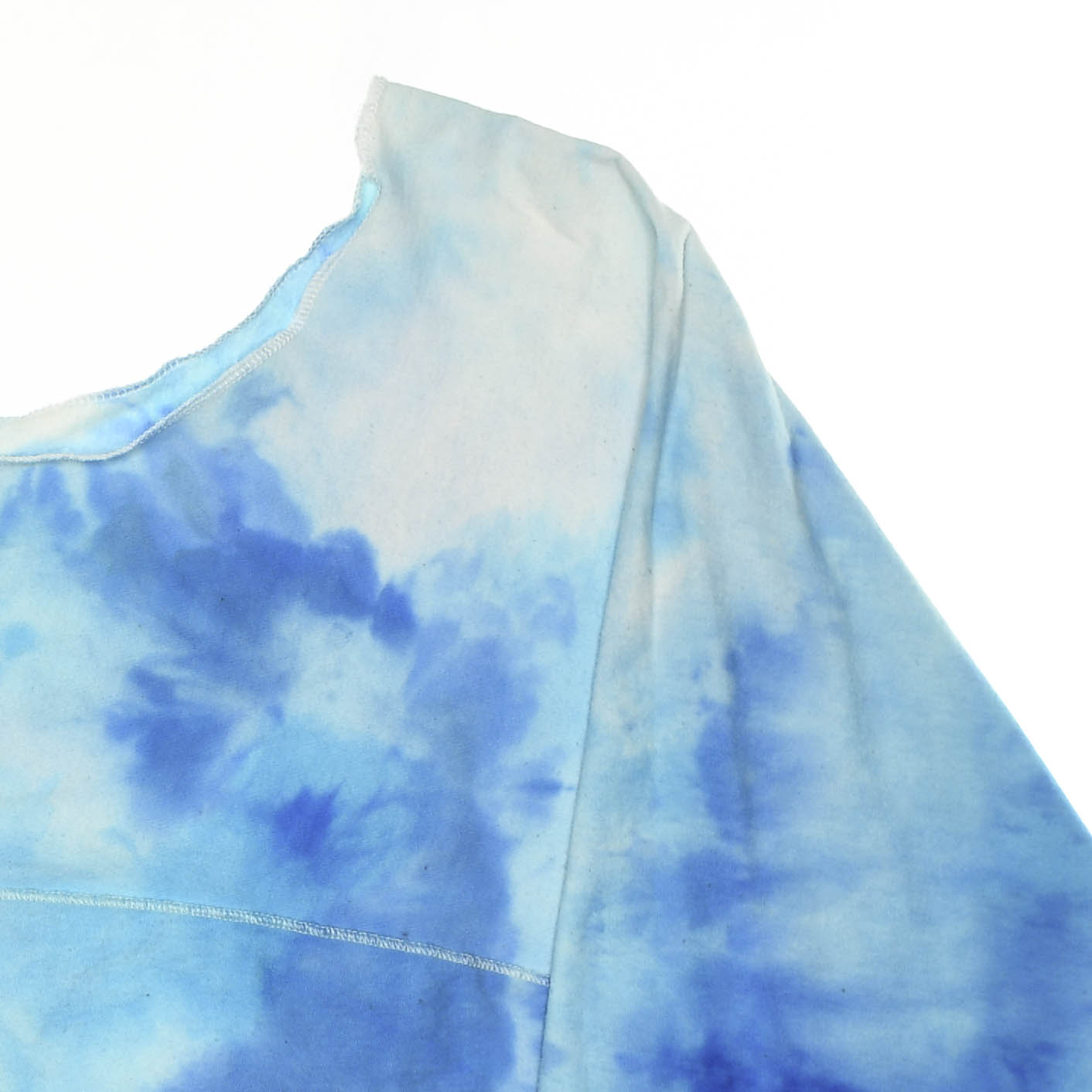Blue Ice Dyed Reversible Crop Top