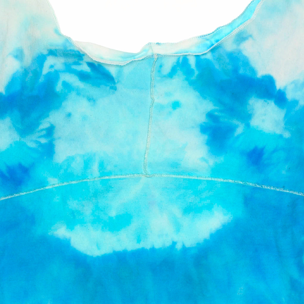 Blue Ice Dyed Reversible Crop Top