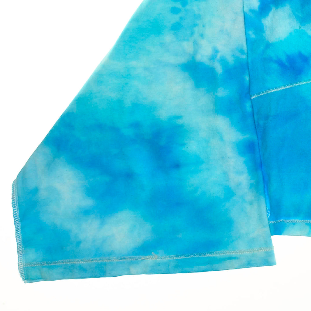 Blue Ice Dyed Reversible Crop Top