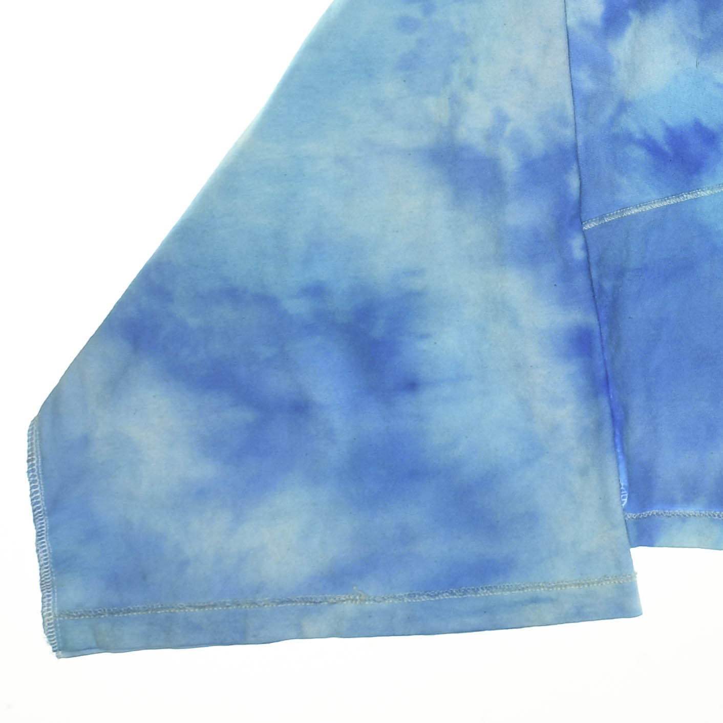 Blue Ice Dyed Reversible Crop Top