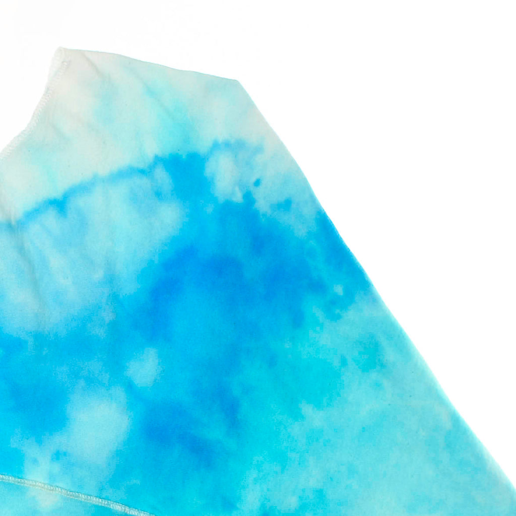 Blue Ice Dyed Reversible Crop Top