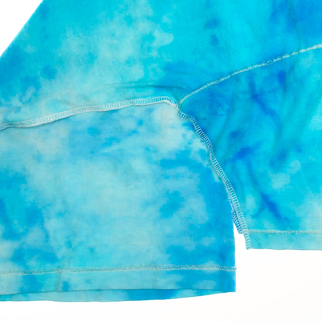 Blue Ice Dyed Reversible Crop Top