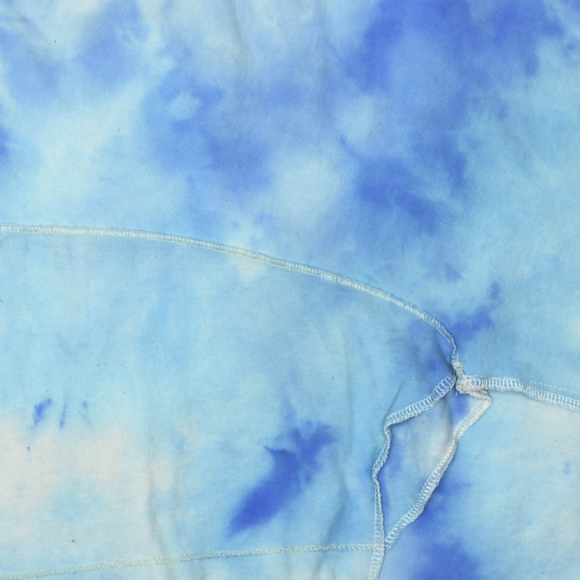 Blue Ice Dyed Reversible Crop Top