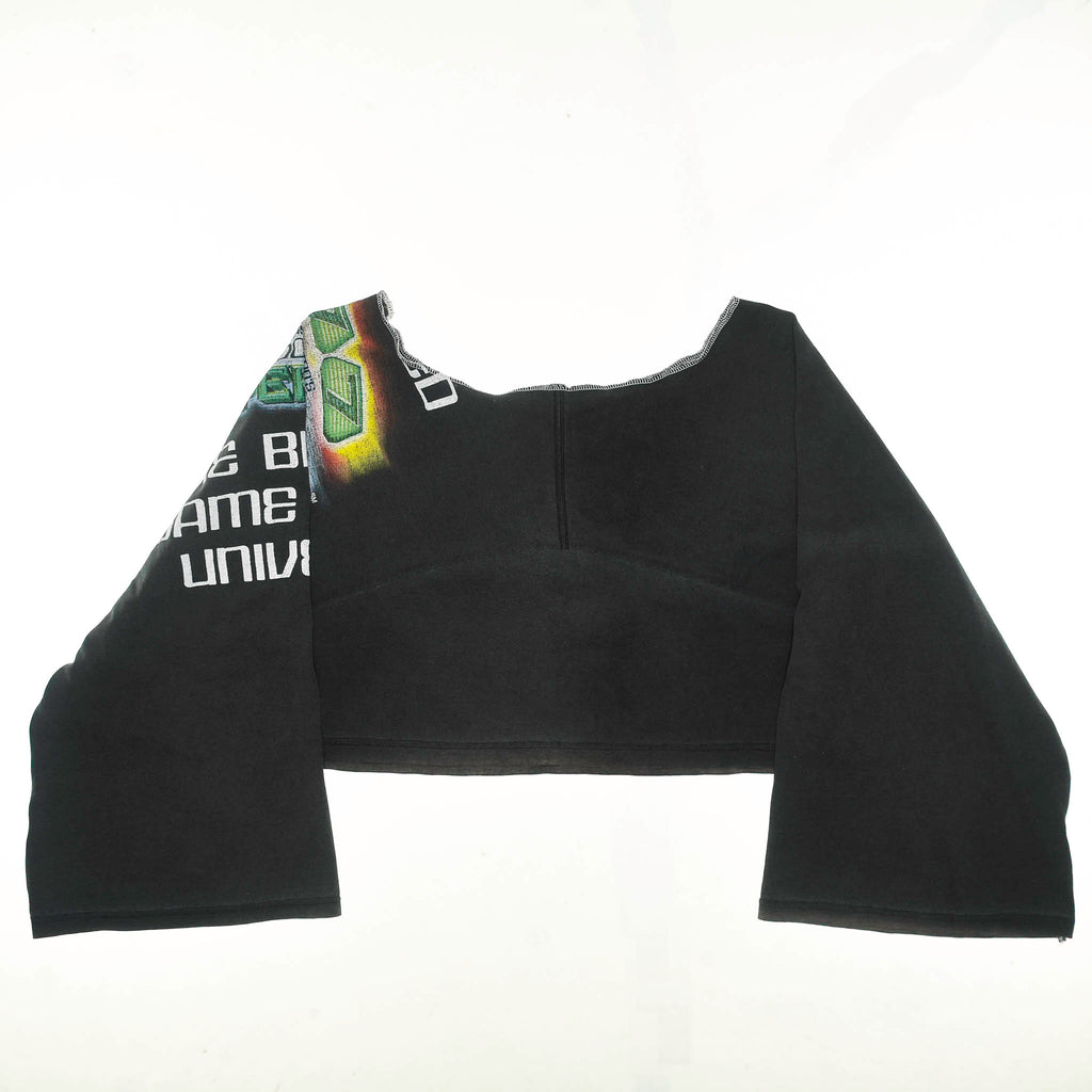 Gray Vegas Reversible Crop Top