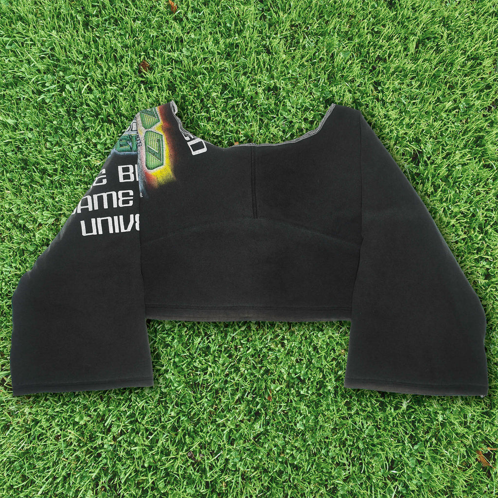 Gray Vegas Reversible Crop Top