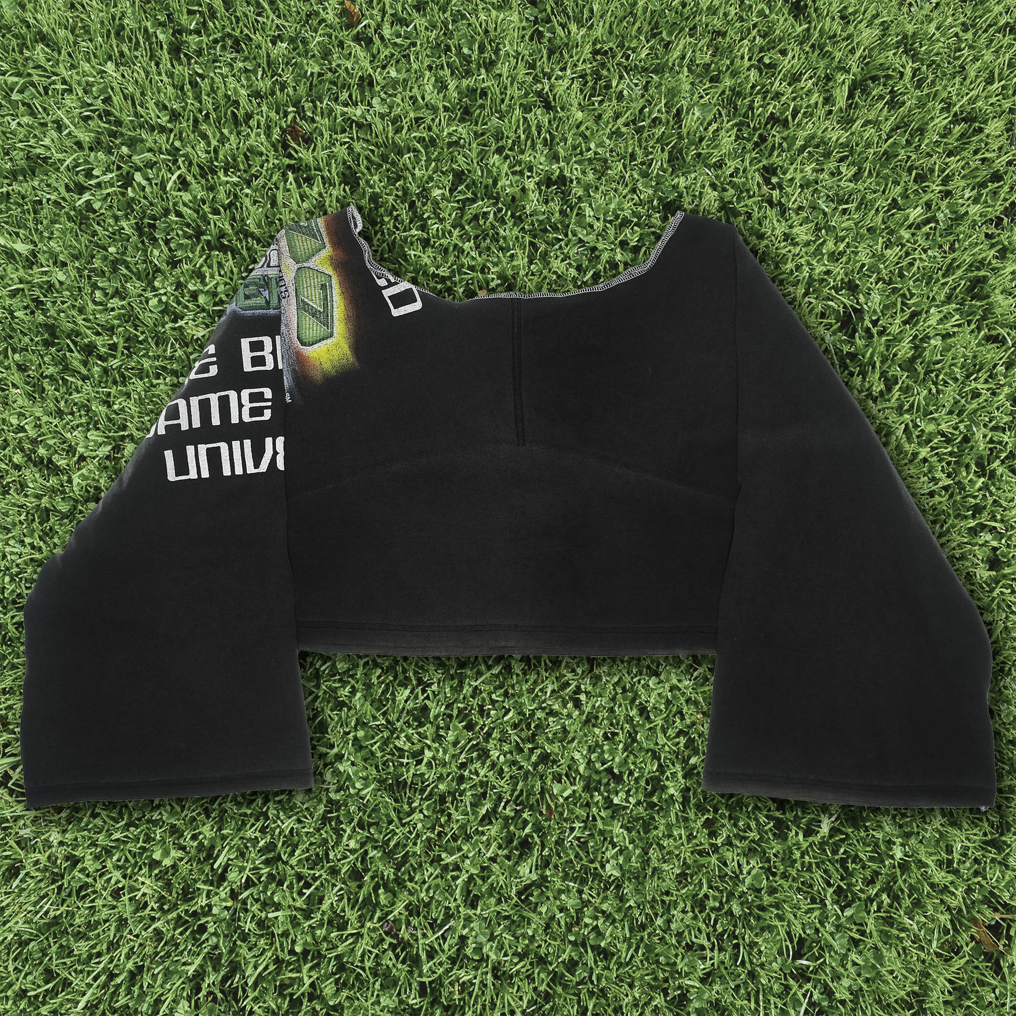 Gray Vegas Reversible Crop Top