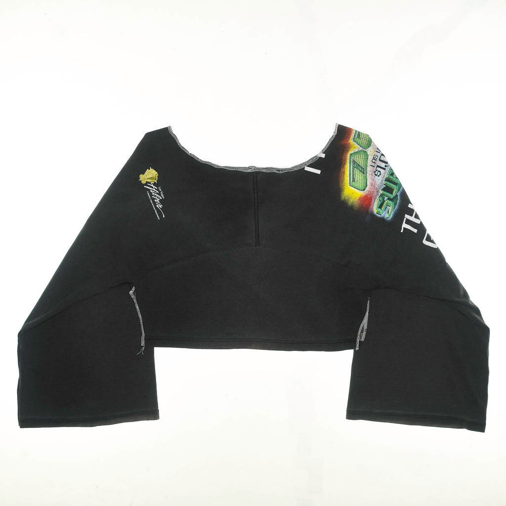 Gray Vegas Reversible Crop Top