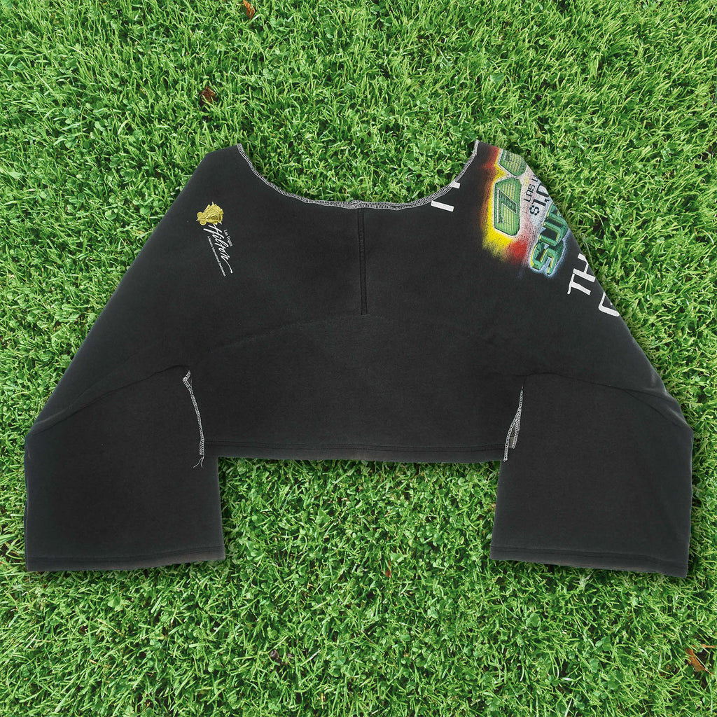 Gray Vegas Reversible Crop Top