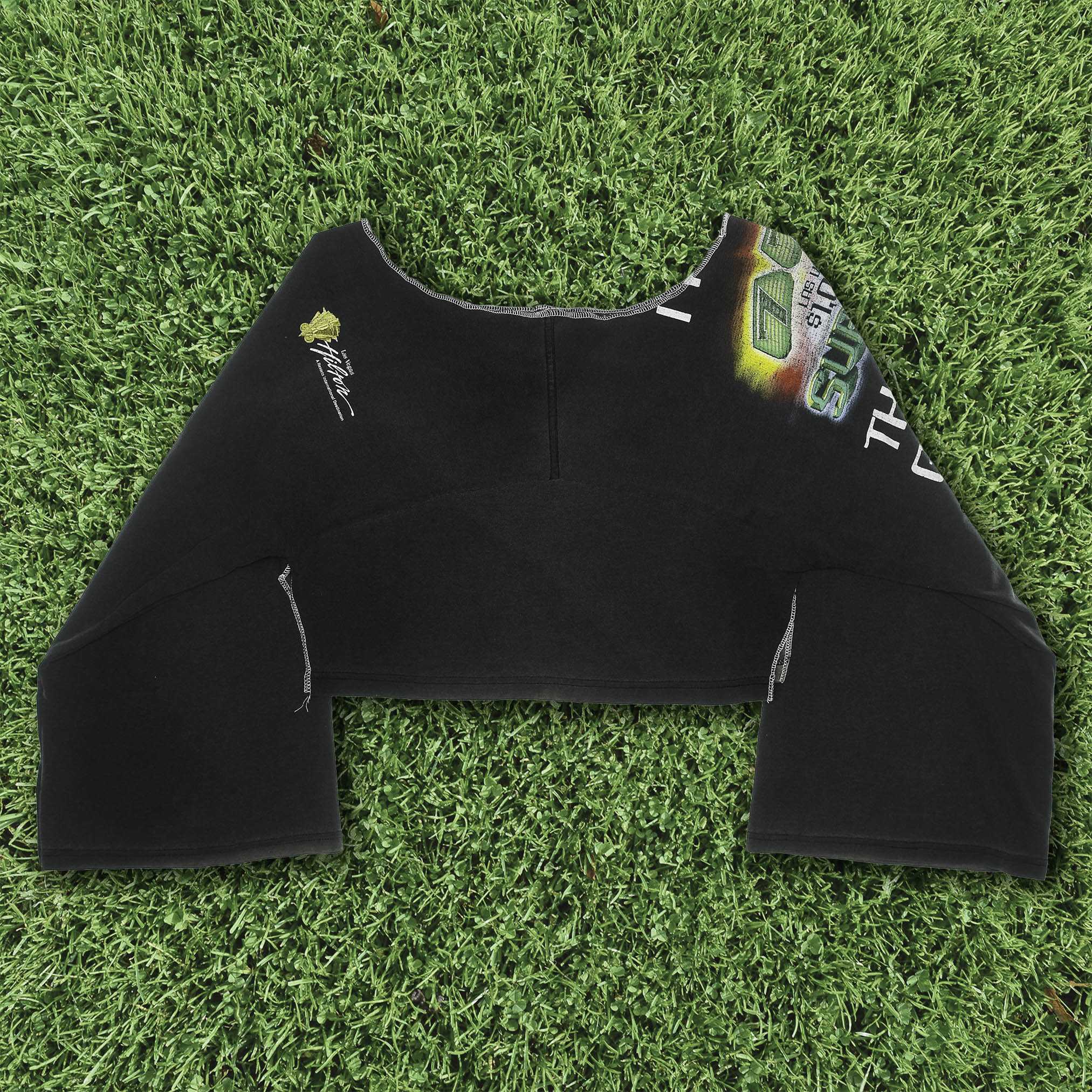 Gray Vegas Reversible Crop Top