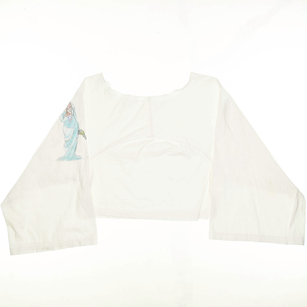 Lady Liberty White Reversible Crop Top