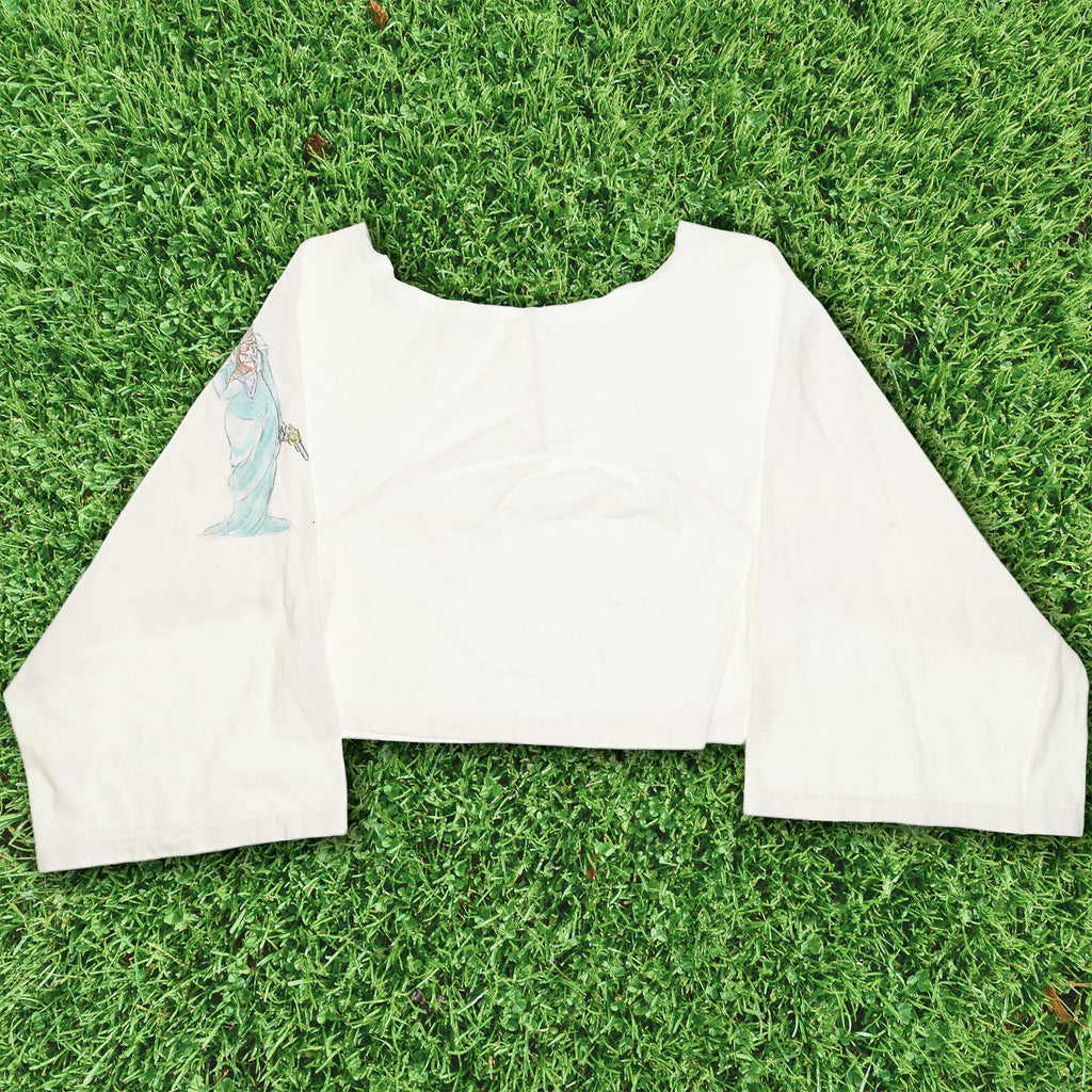 Lady Liberty White Reversible Crop Top