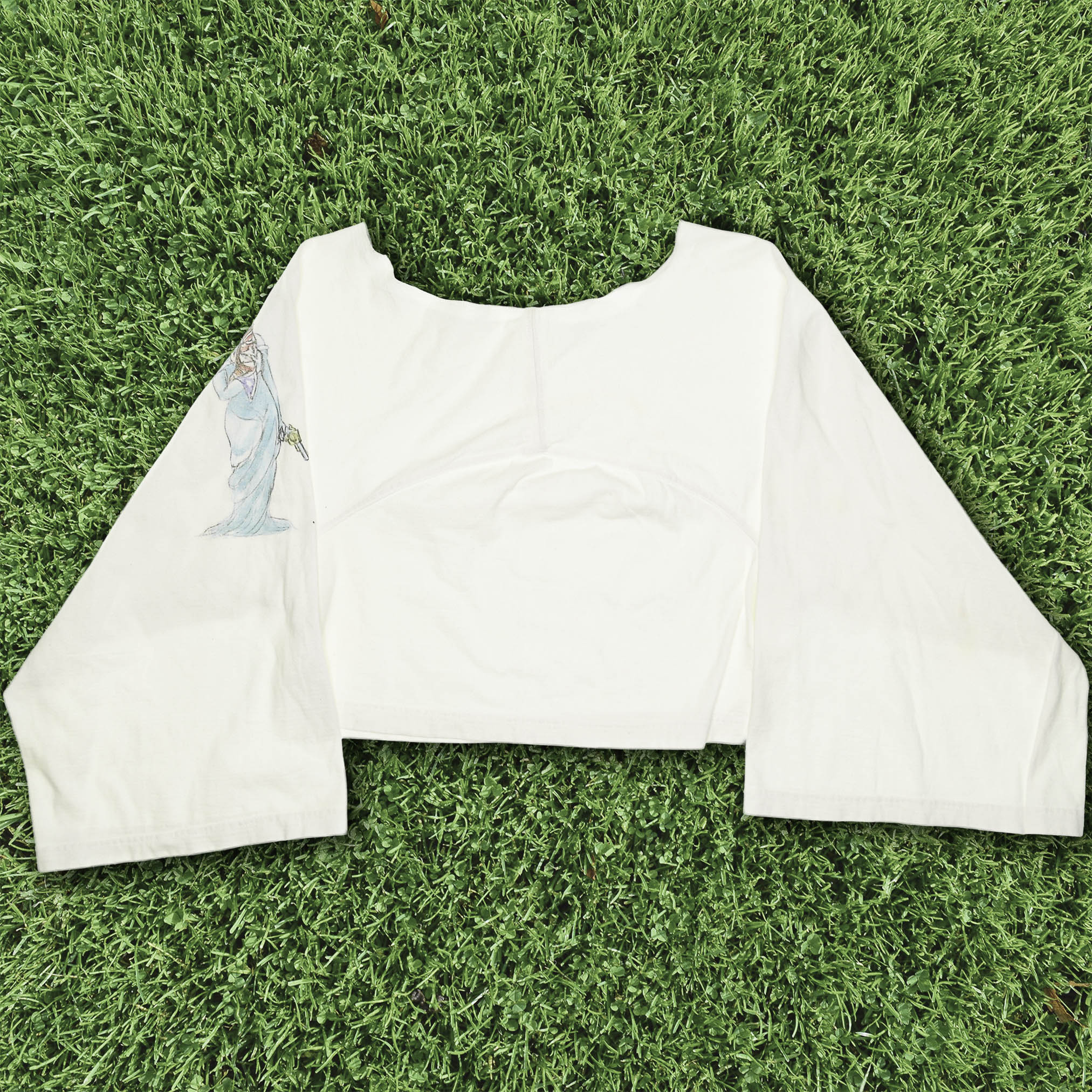 Lady Liberty White Reversible Crop Top